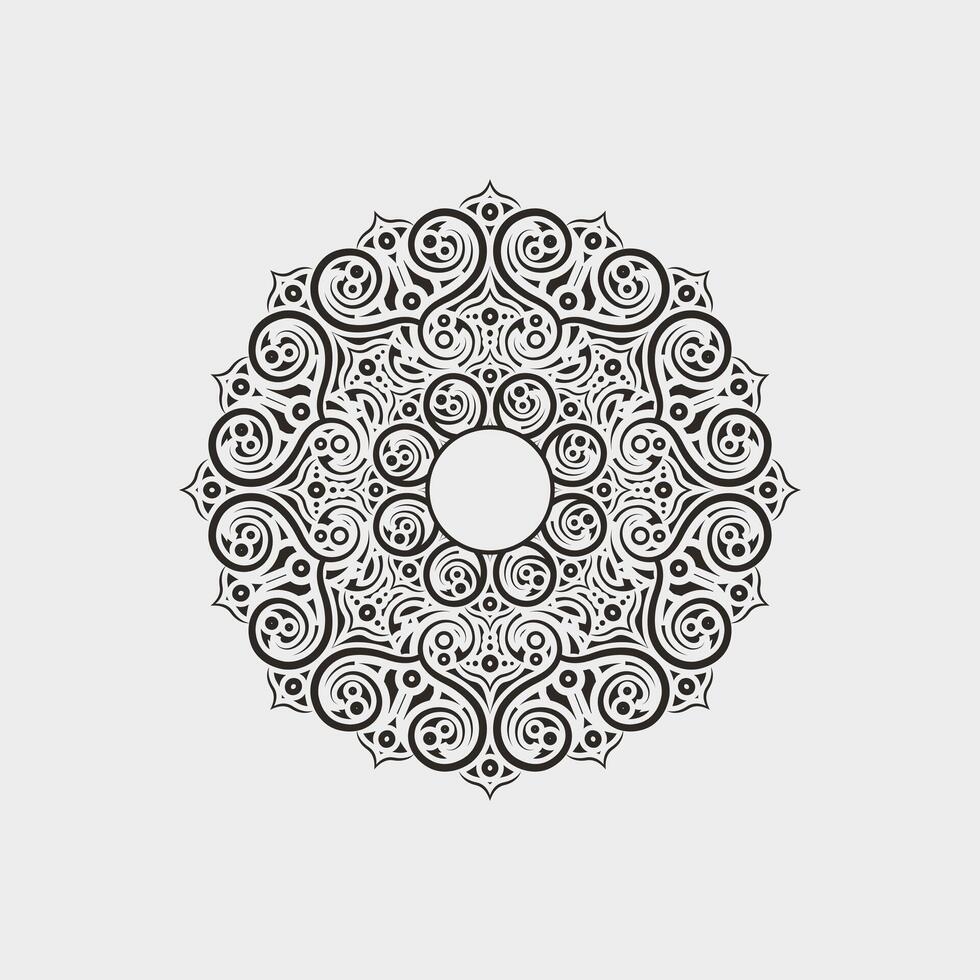 vintage Mandala flat background design template vector