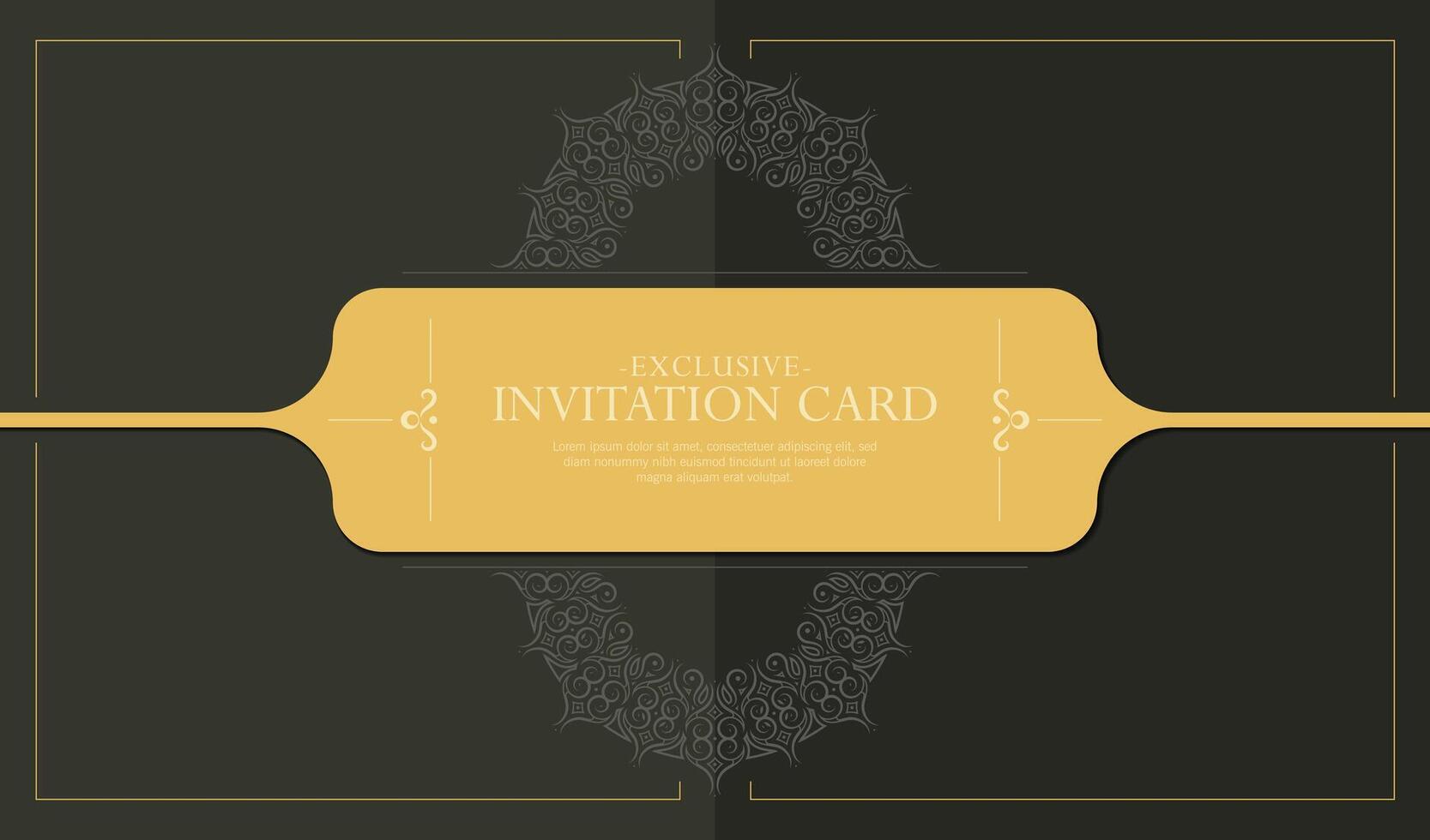 Ornament wedding Invitation card design vintage style vector