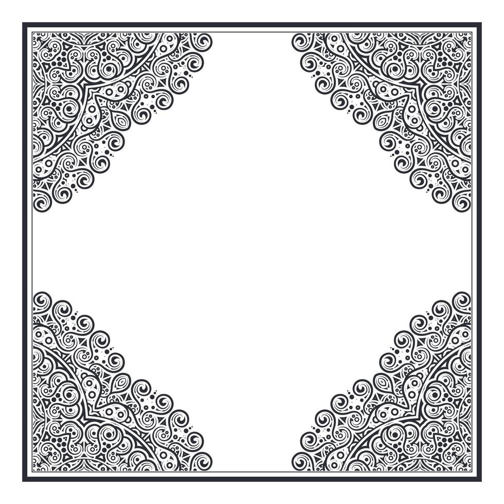 retro decorative frame design vector