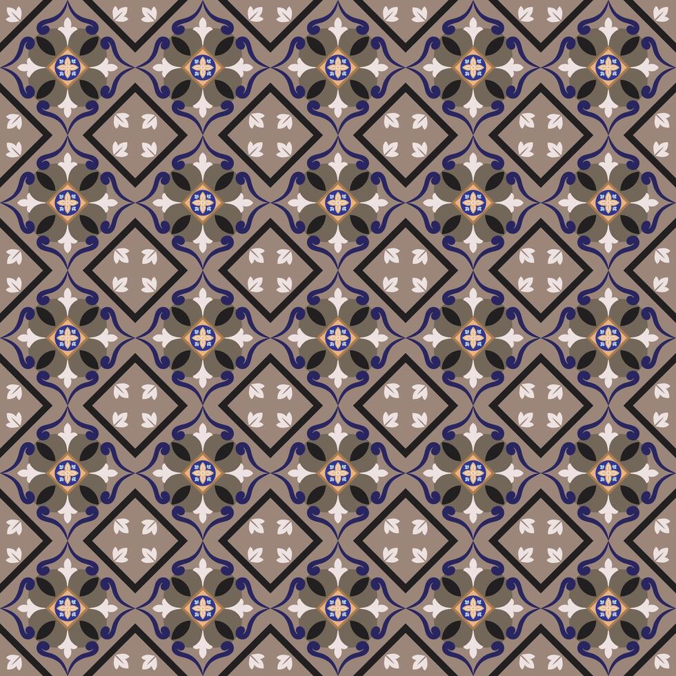 grey Moroccan seamless pattern vector