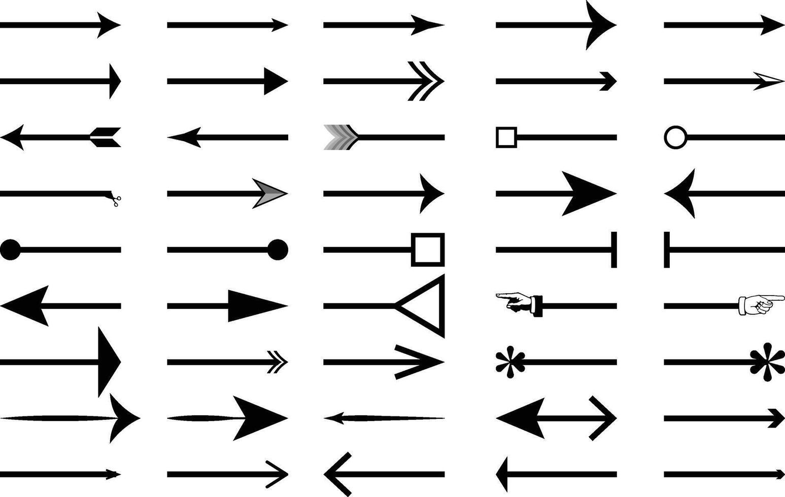 Arrows set. Arrow icon collection. Set different arrows or web design vector