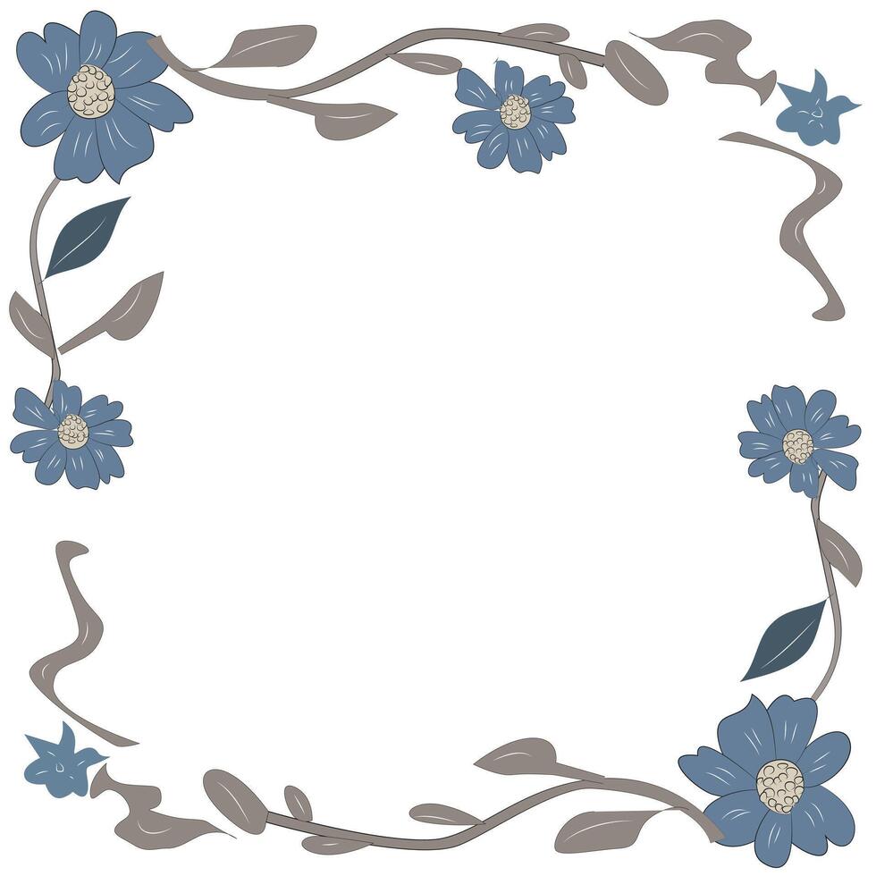 floral decorative border and design element vector