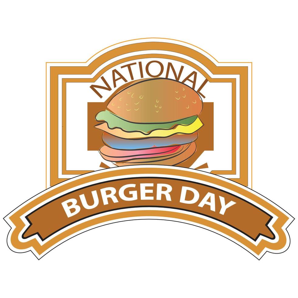 National Burger Day Signage vector