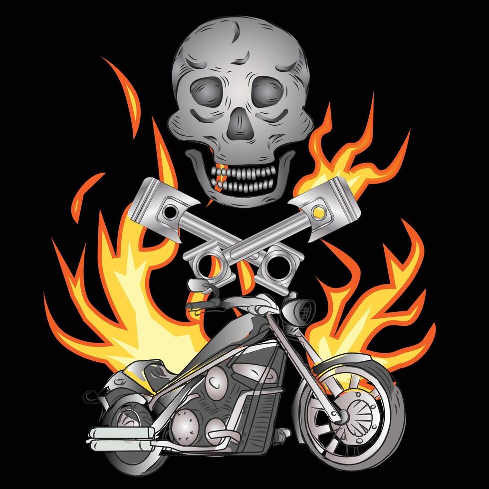 Skull Rider Motorcycle Community shirt Graphics vector