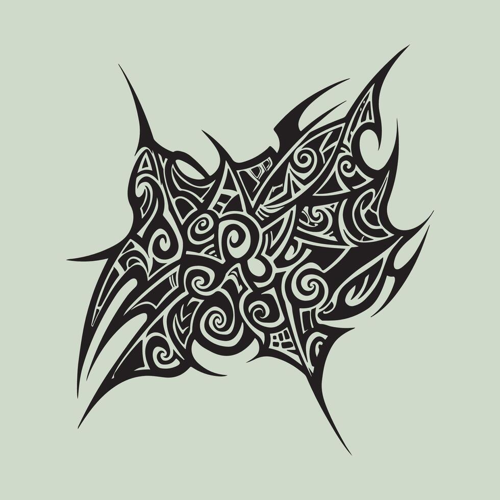 Tribal tattoo spinner design on a white background vector