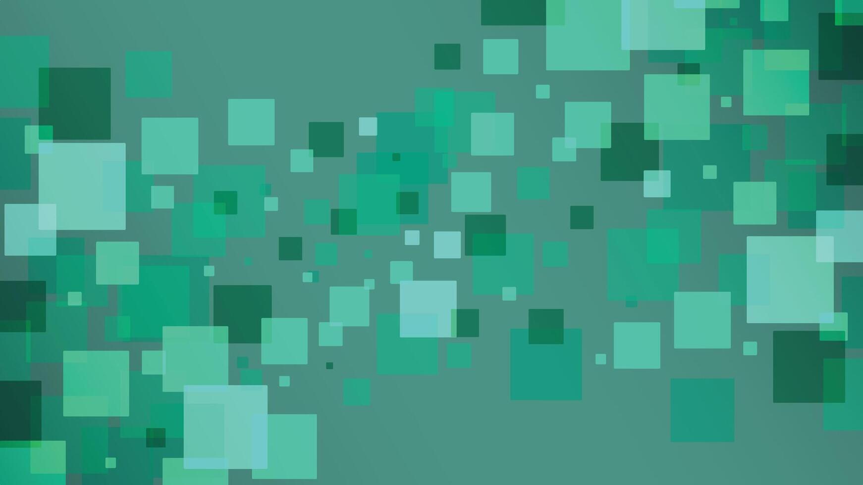 Bright green background with layered digital squares in various sizes perfect for modern tech themes creative digital designs and user interface backdrops vector