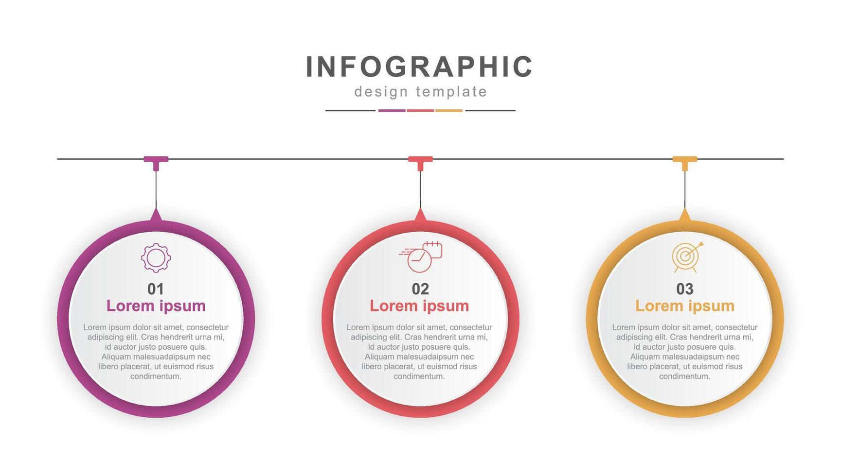 Circular infographic design with gradient elements vector
