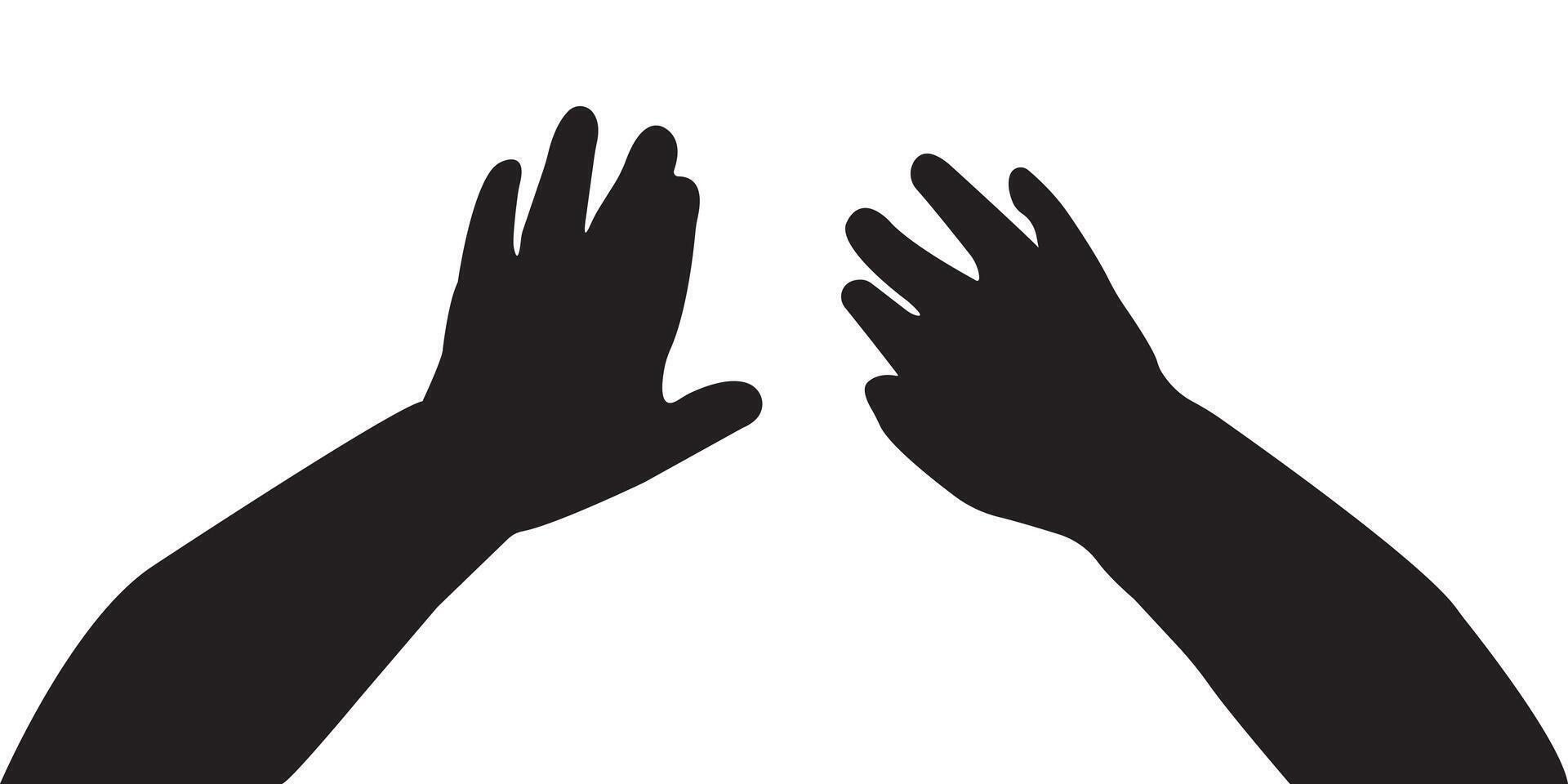 baby Hand silhouette design. filled flat sign, solid pictogram isolated on white, vector