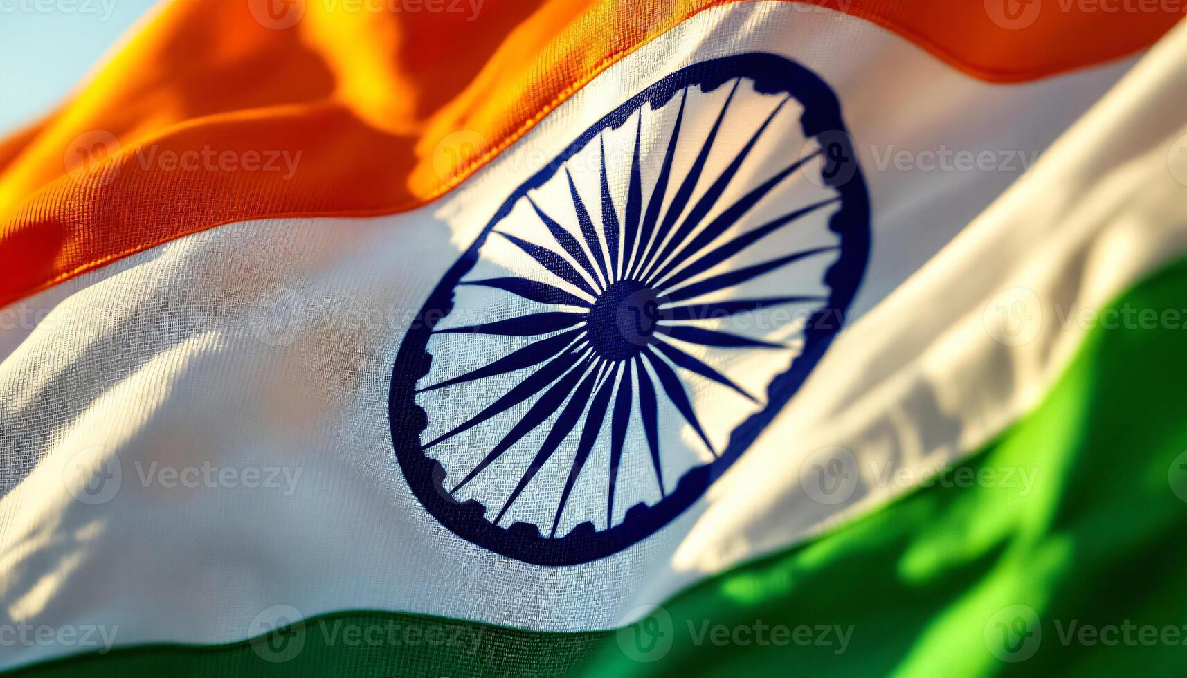 Vibrant Indian Flag A Close Up View photo
