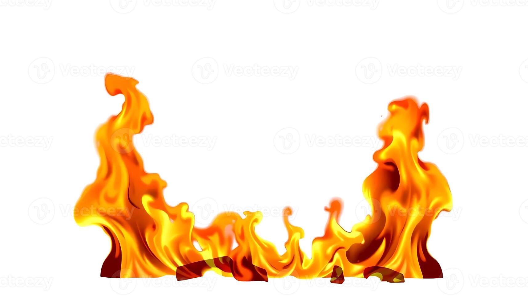 Fiery Inferno A Vivid Display of Burning Embers and Flaming Tongues photo