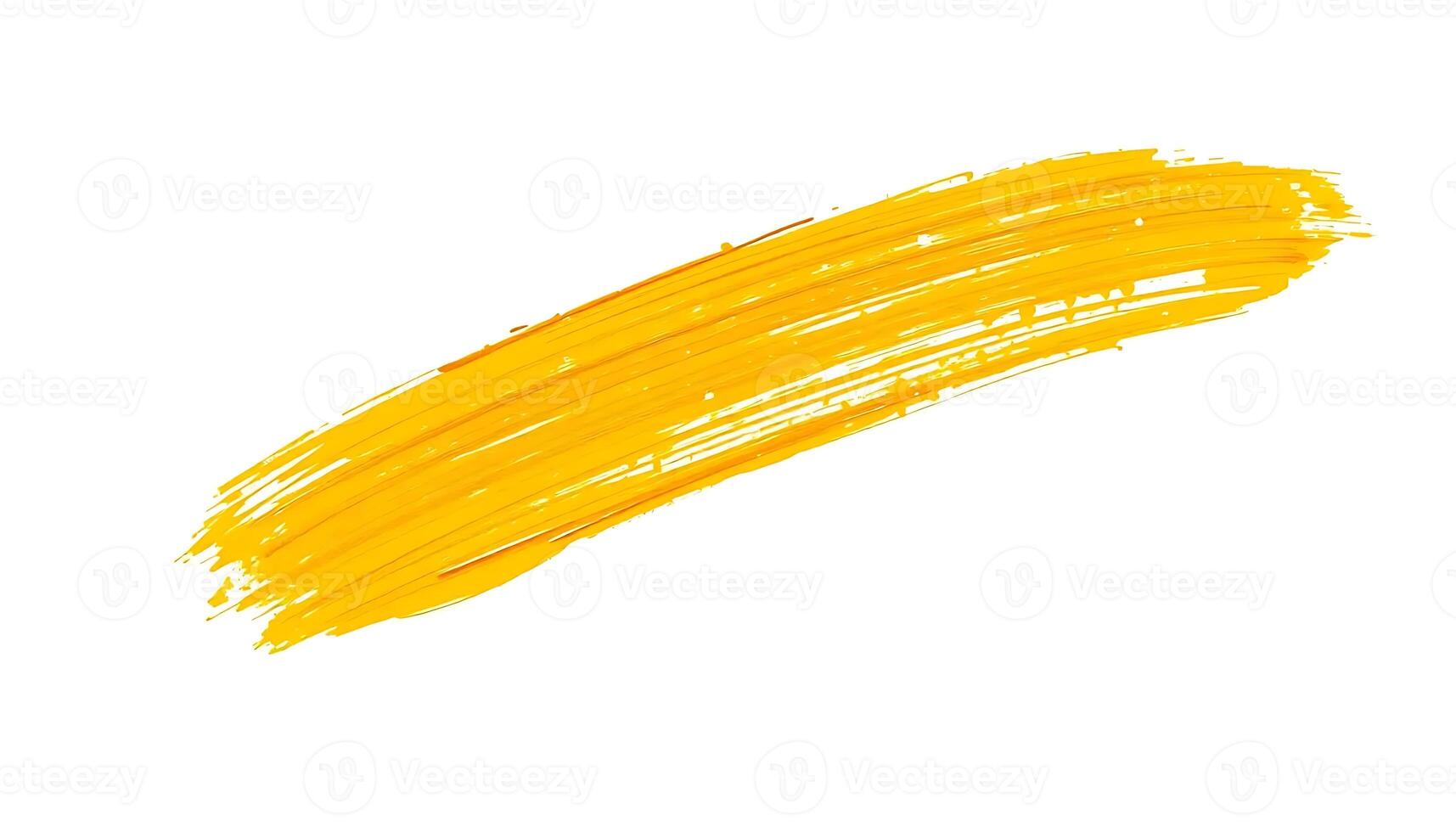 Abstract Yellow Brush Stroke on White Background photo