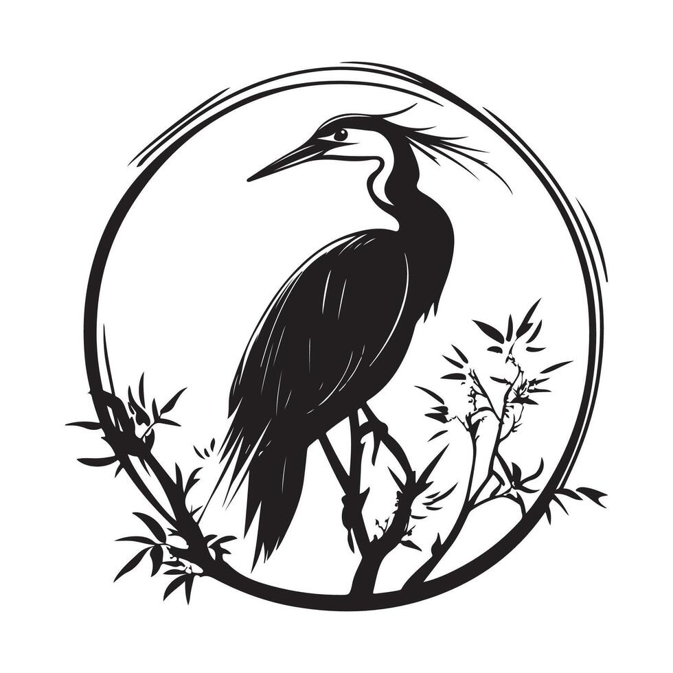 Gray heron Ardea cinerea stock illustration. Illustration of birdwatching vector