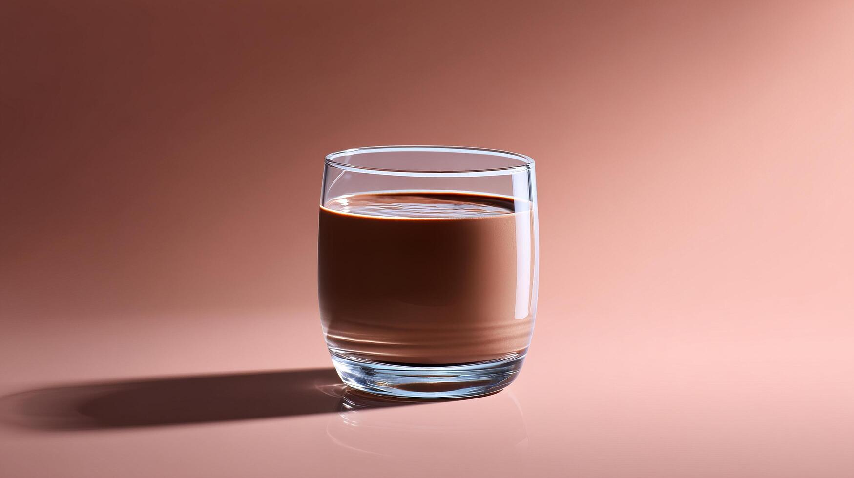 Aromatic Chocolate Drink in a Glass A Delightful Visual photo