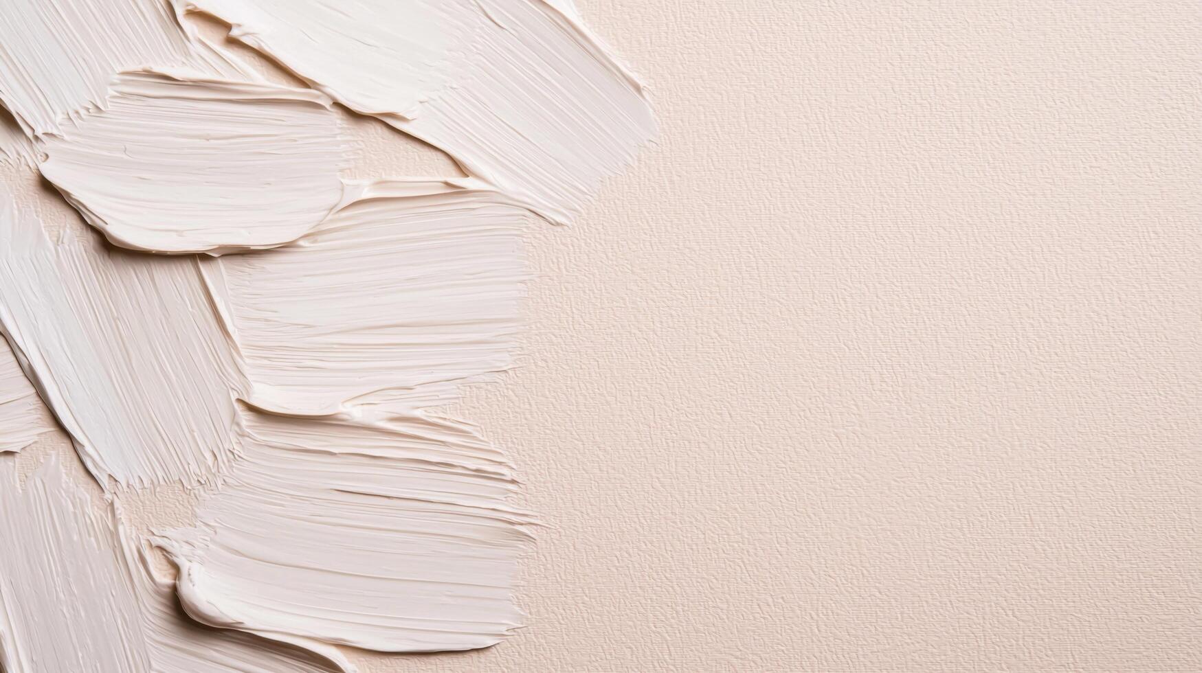 Delicate Cream Brushstrokes on a Beige Background Abstract Art photo