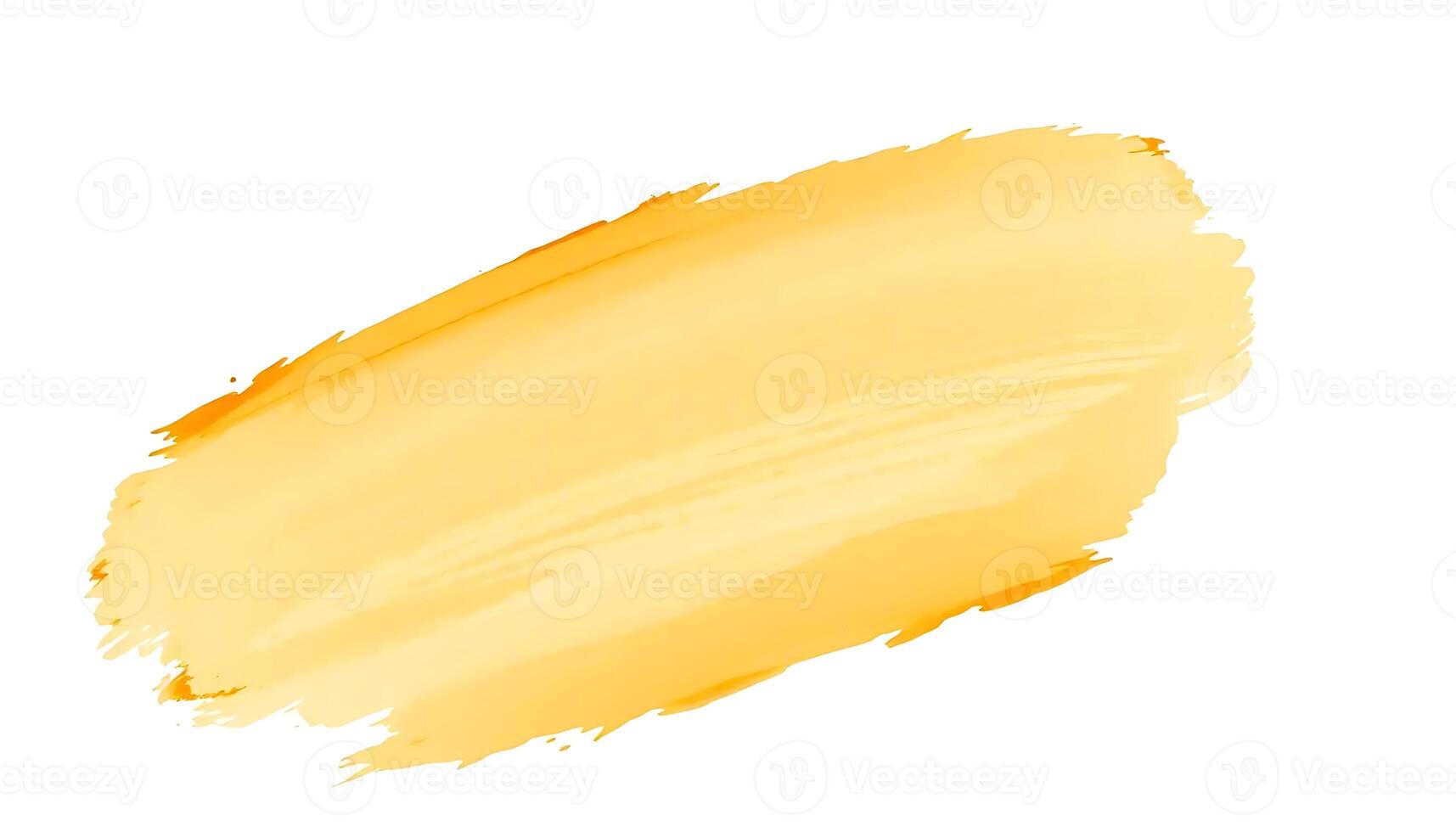 Abstract Yellow Paint Stroke on White Background A Vibrant, Textured Design Element photo