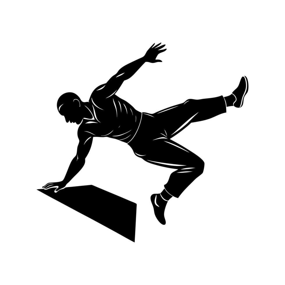 Parkour Silhouette Action vector