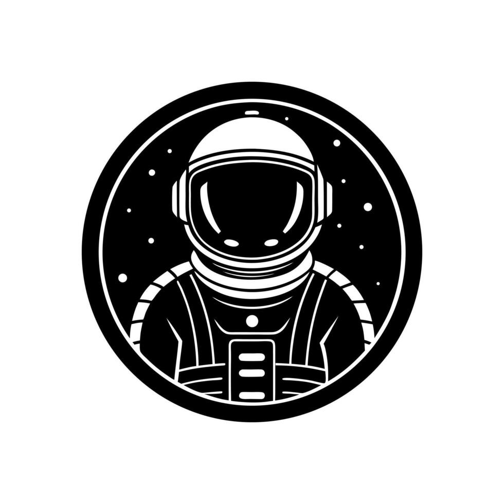 Astronaut Illustration in Outer Space Concept vector