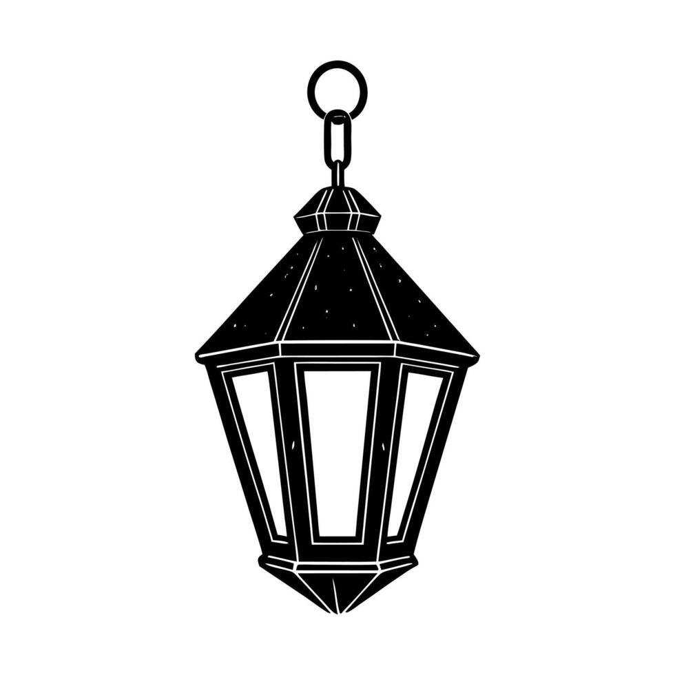 Islamic Style Hanging Lantern Design vector