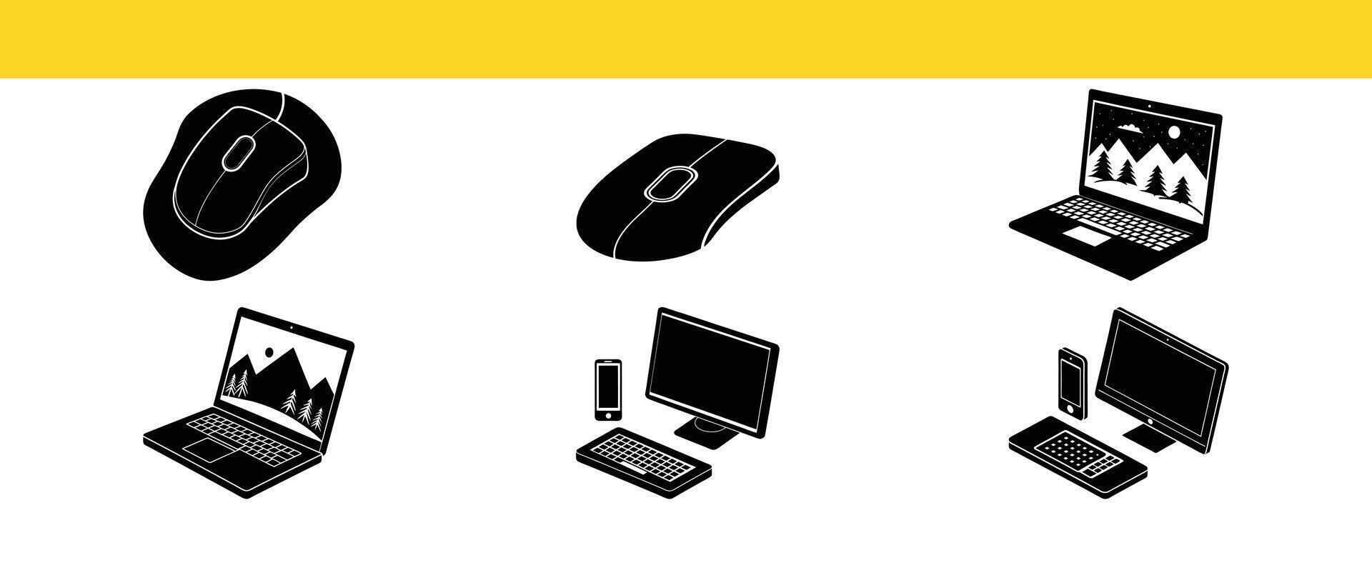 Gaming Mouse with LED Glow and Tech Elements vector