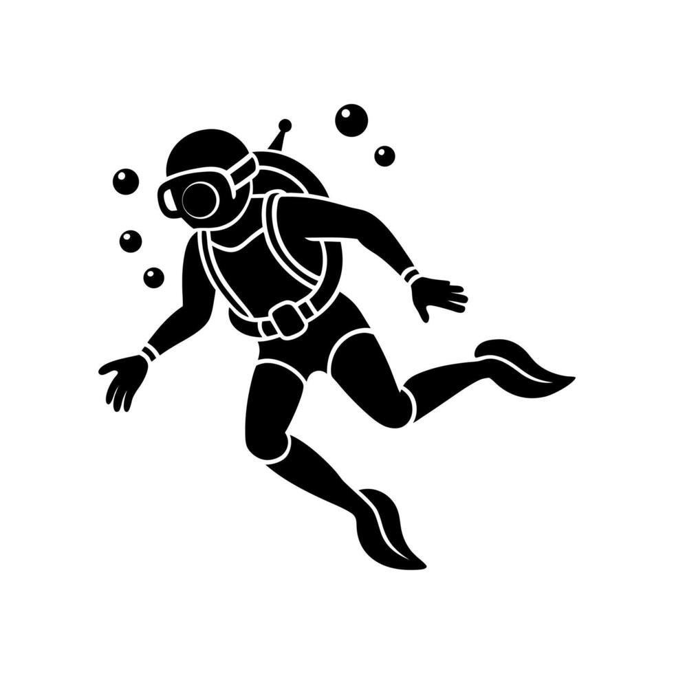 Scuba Diver Underwater Adventure vector