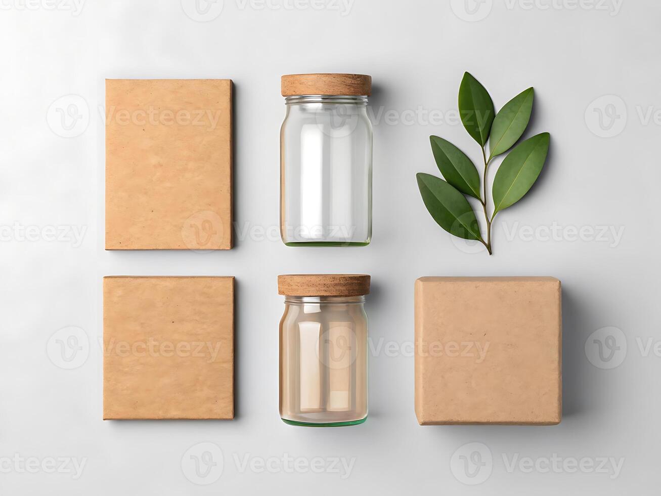 Minimalist eco-friendly composition with recycled materials for sustainable design photo