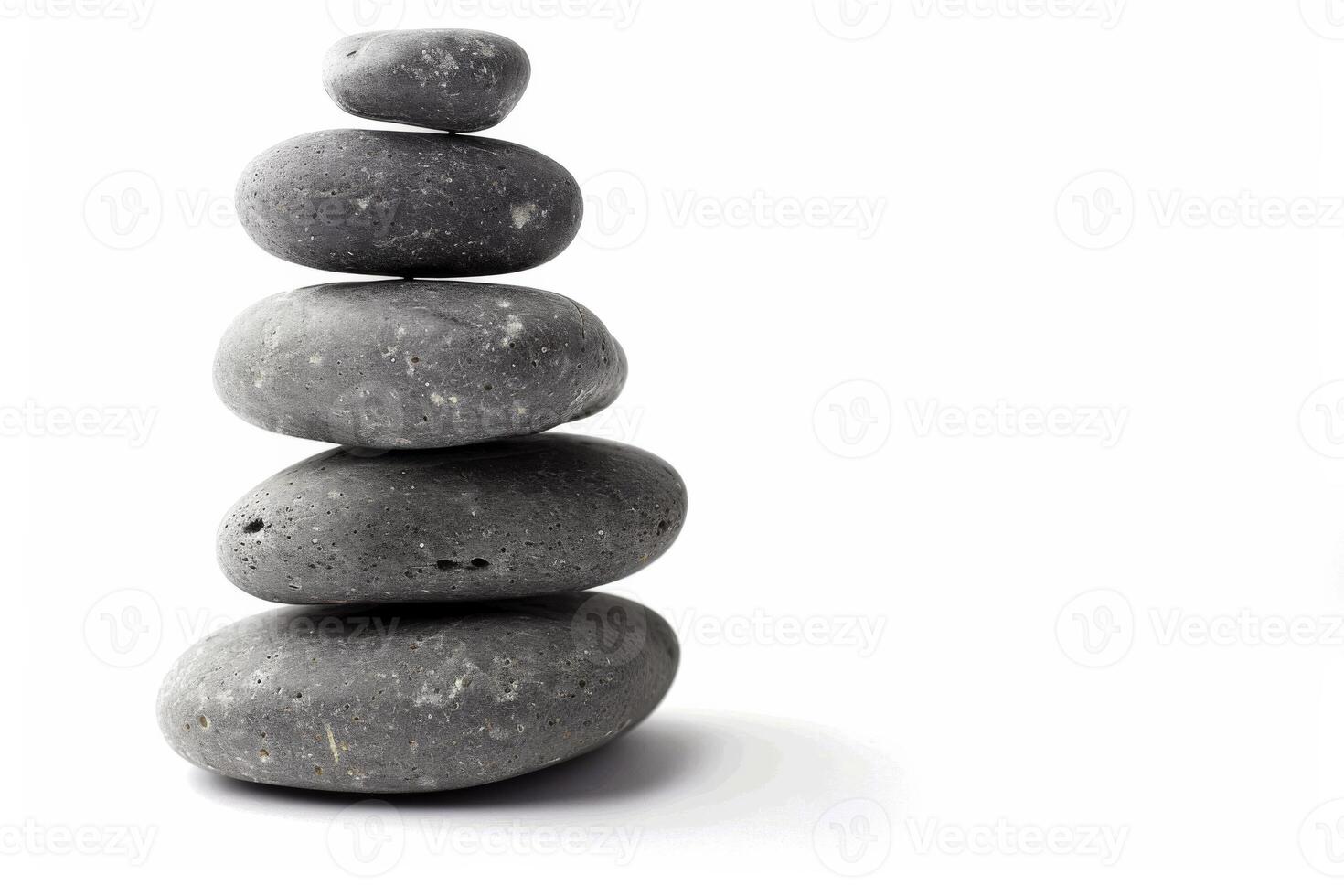 A stack of stones on a white background photo