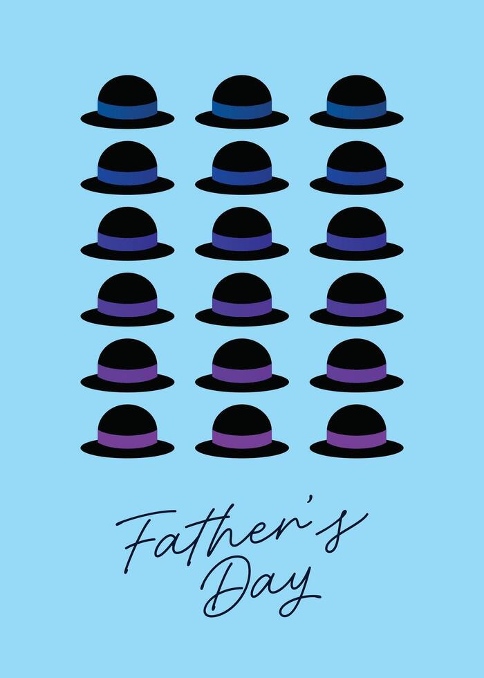 Fathers Day layout featuring a classic dads hat design, perfect for creating unique greeting cards, posters, and digital designs that celebrate and honor fathers. vector