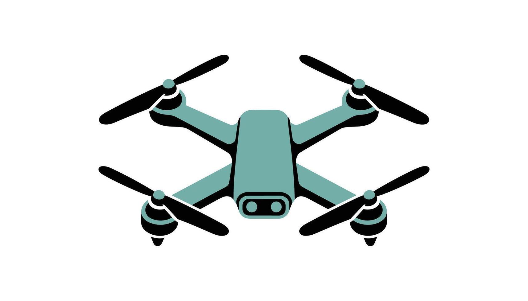 Remote control flying copter with camera. Radio controllers for rotor drone vector