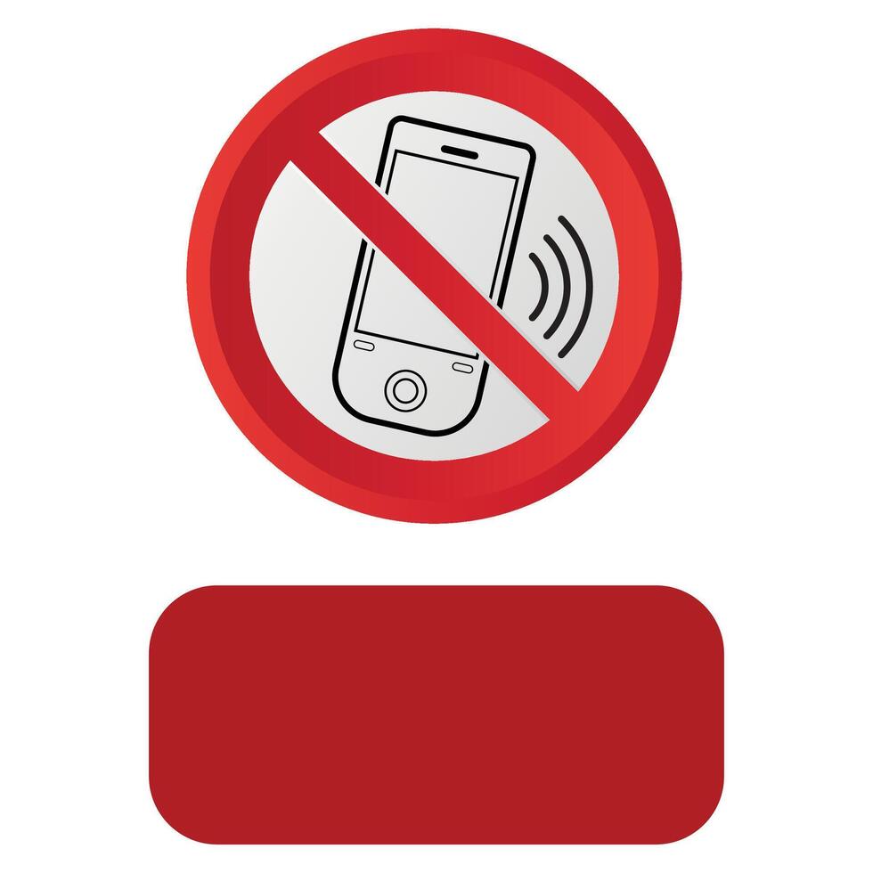 stylized prohibitory red sign icon forbidden to talk on the phone isolated vector