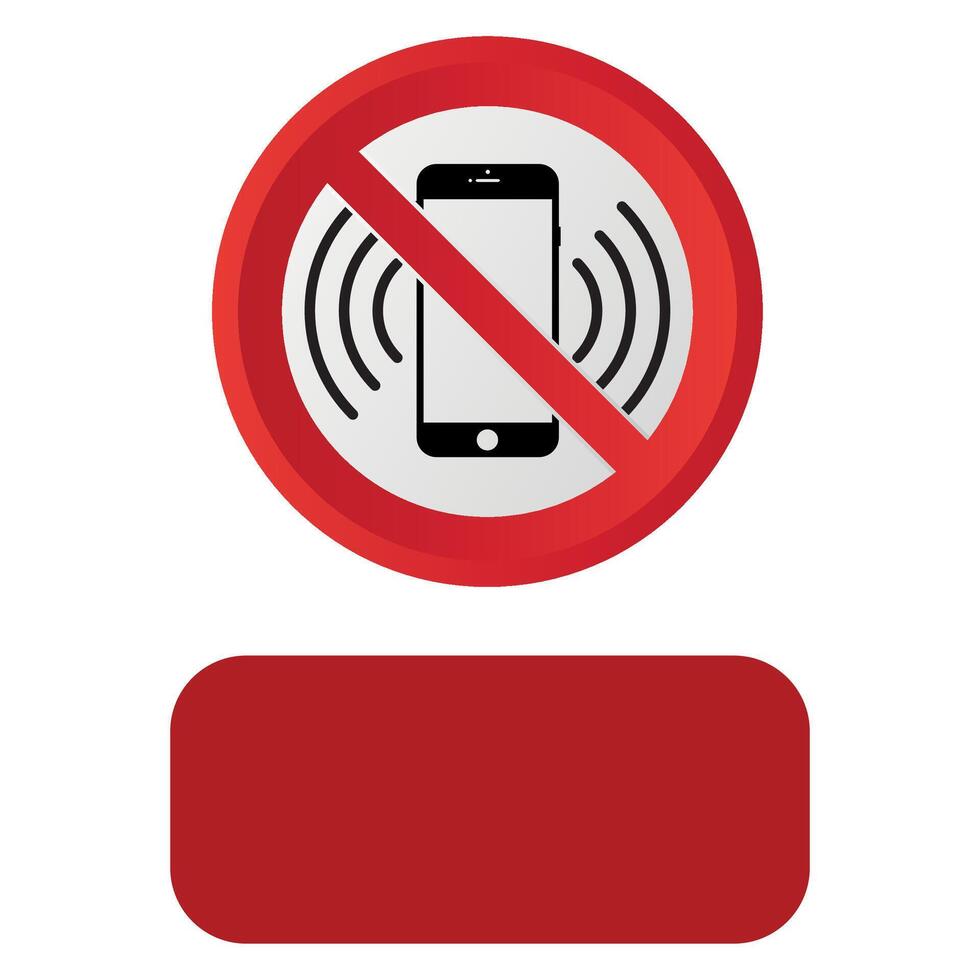 stylized prohibitory red sign forbidden to use phone isolated on white background vector