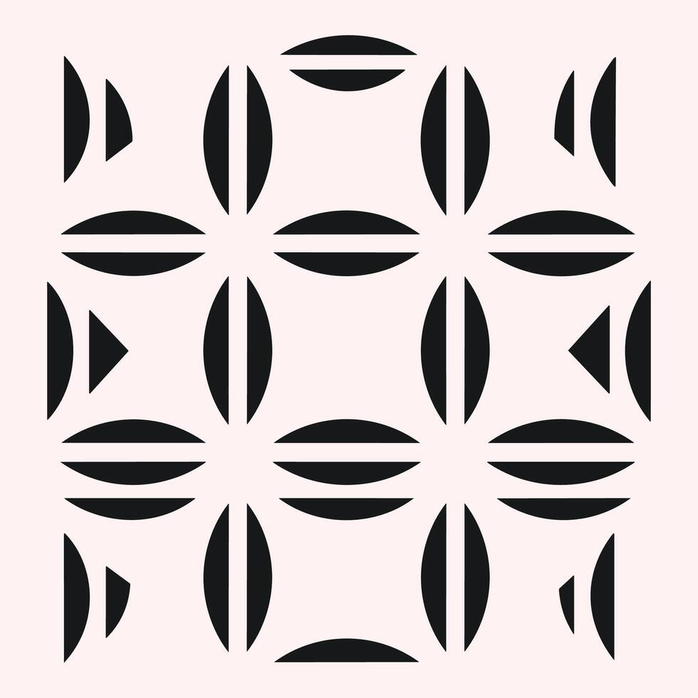 A black and white pattern with a square shape vector