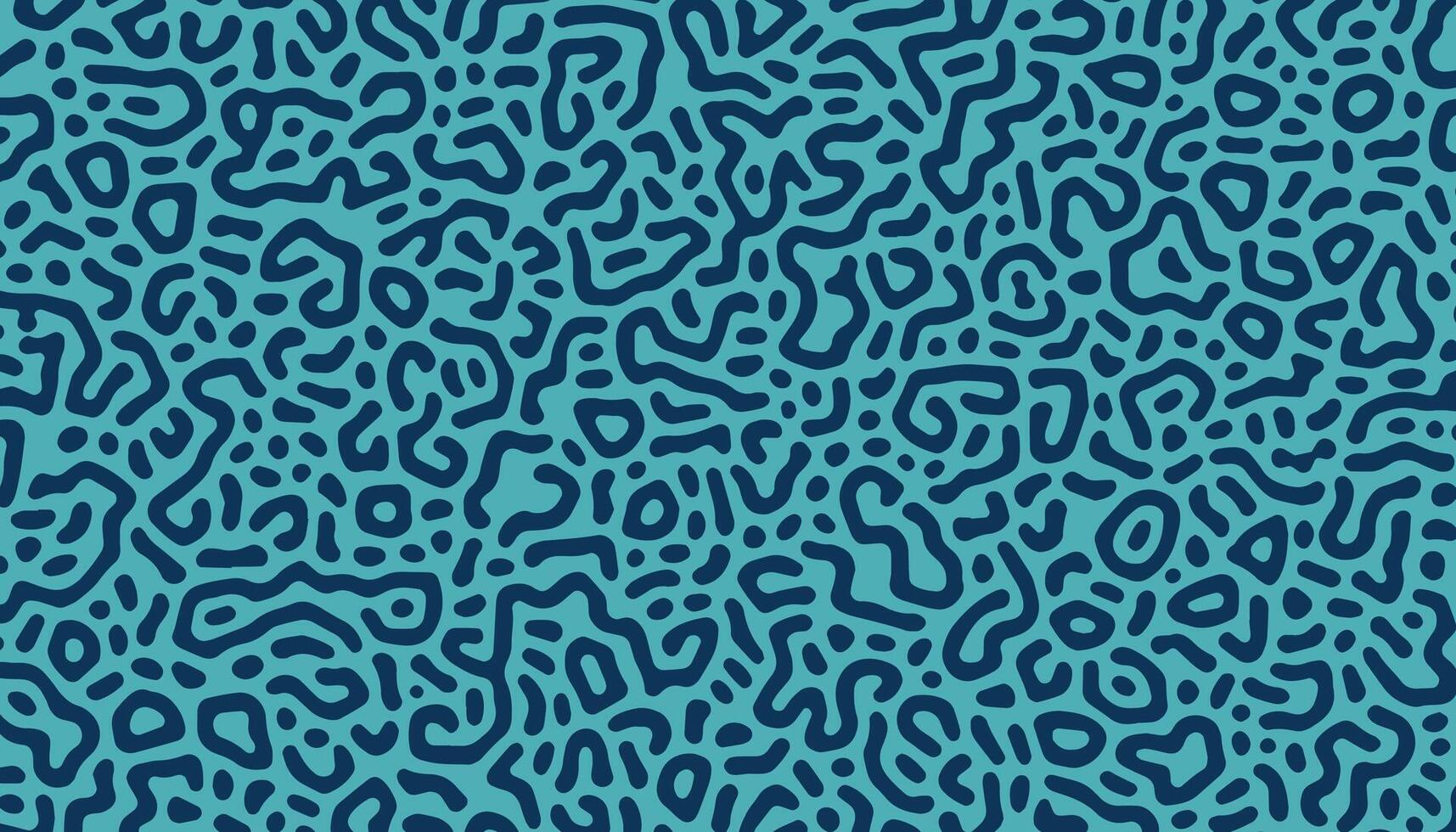 Navy blue psychedelic texture with Turing diffusion effect. Trippy hypnotic abstraction. Bizarre structure background. vector