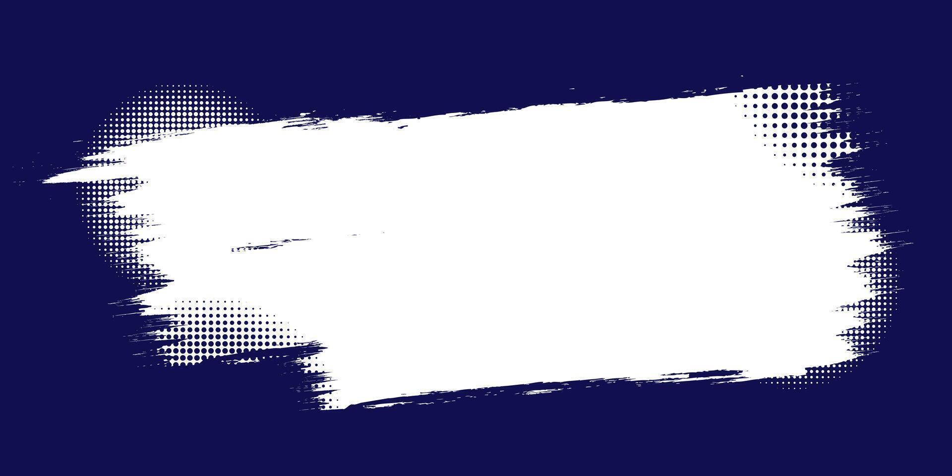 Blue and White Abstract Grunge Texture Background with Brush Stroke and Halftone Effect vector