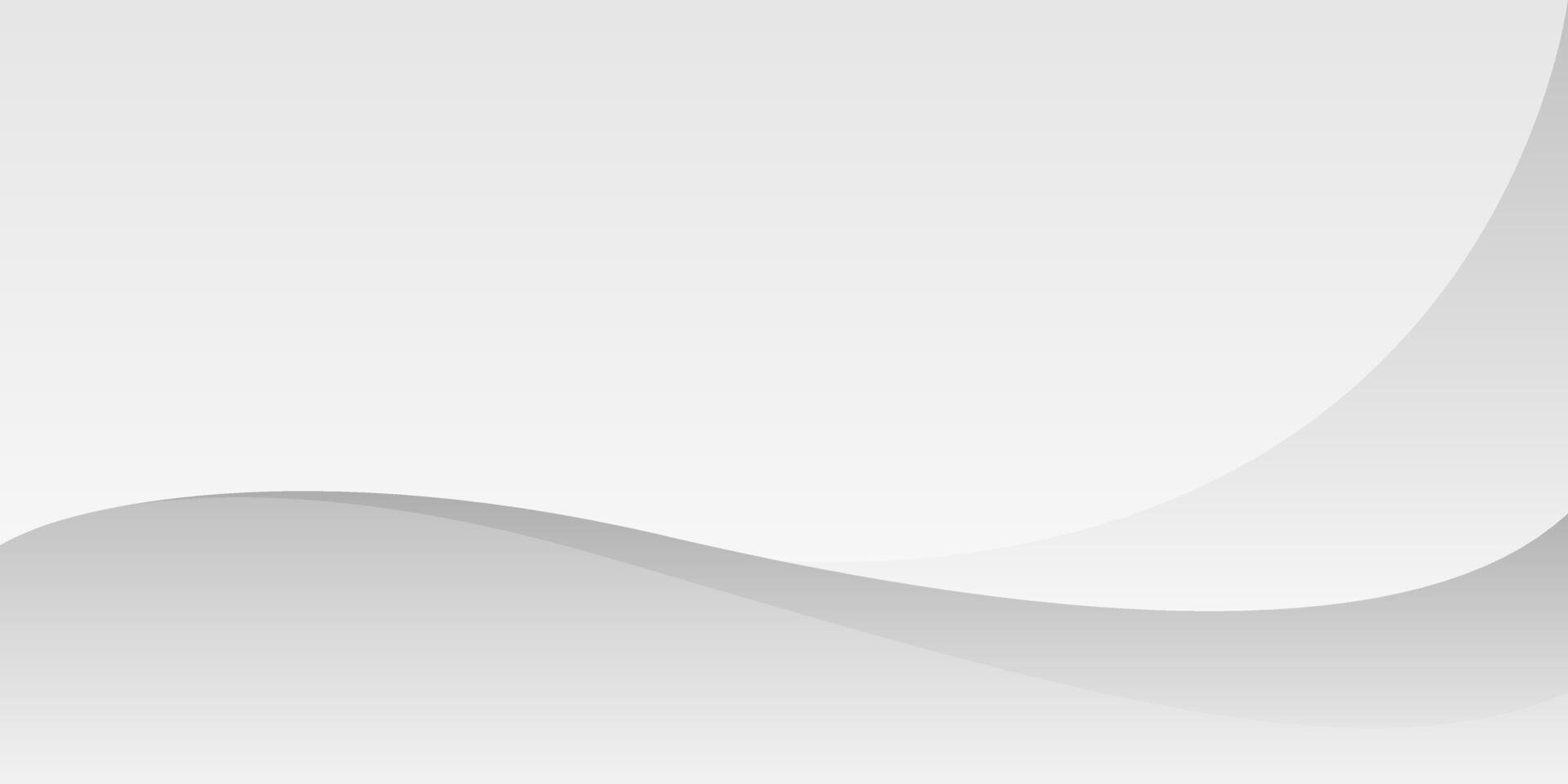 Elegant White Gradient Wave Background with Soft Layers vector