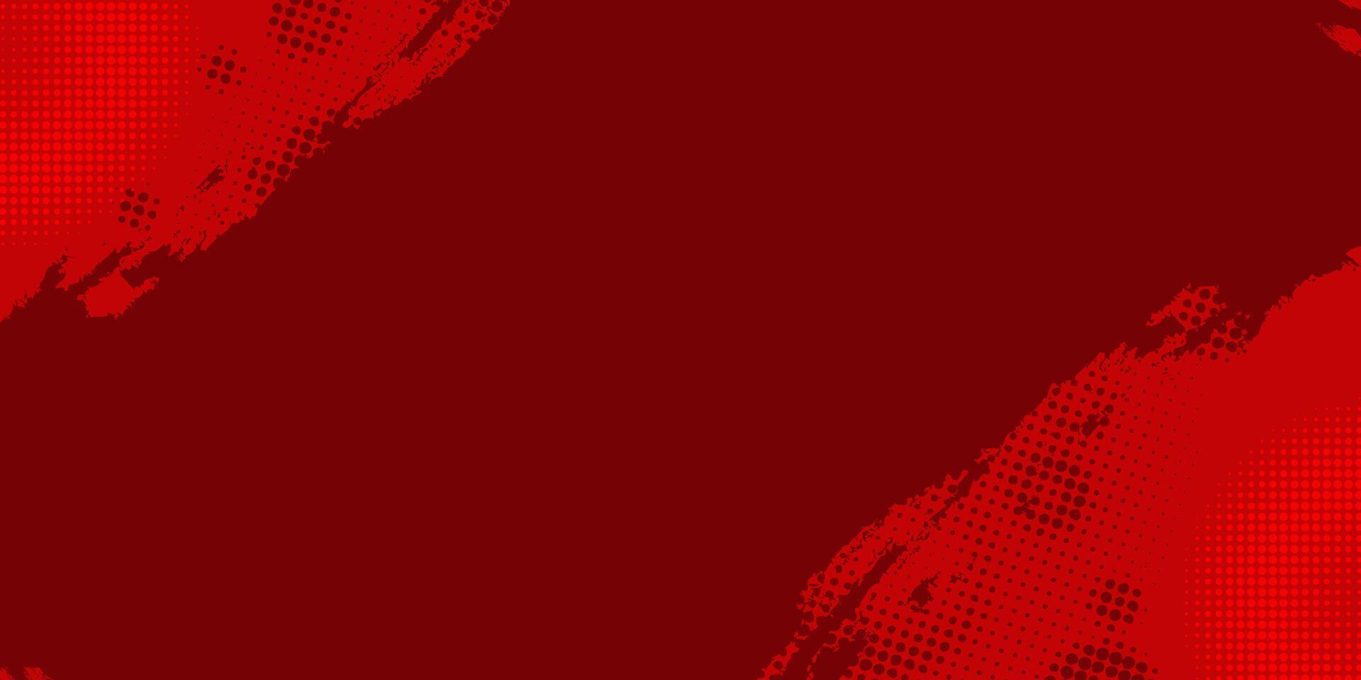 Energetic Brush Stroke Illustration in Red with Sport Style and Halftone Accents vector