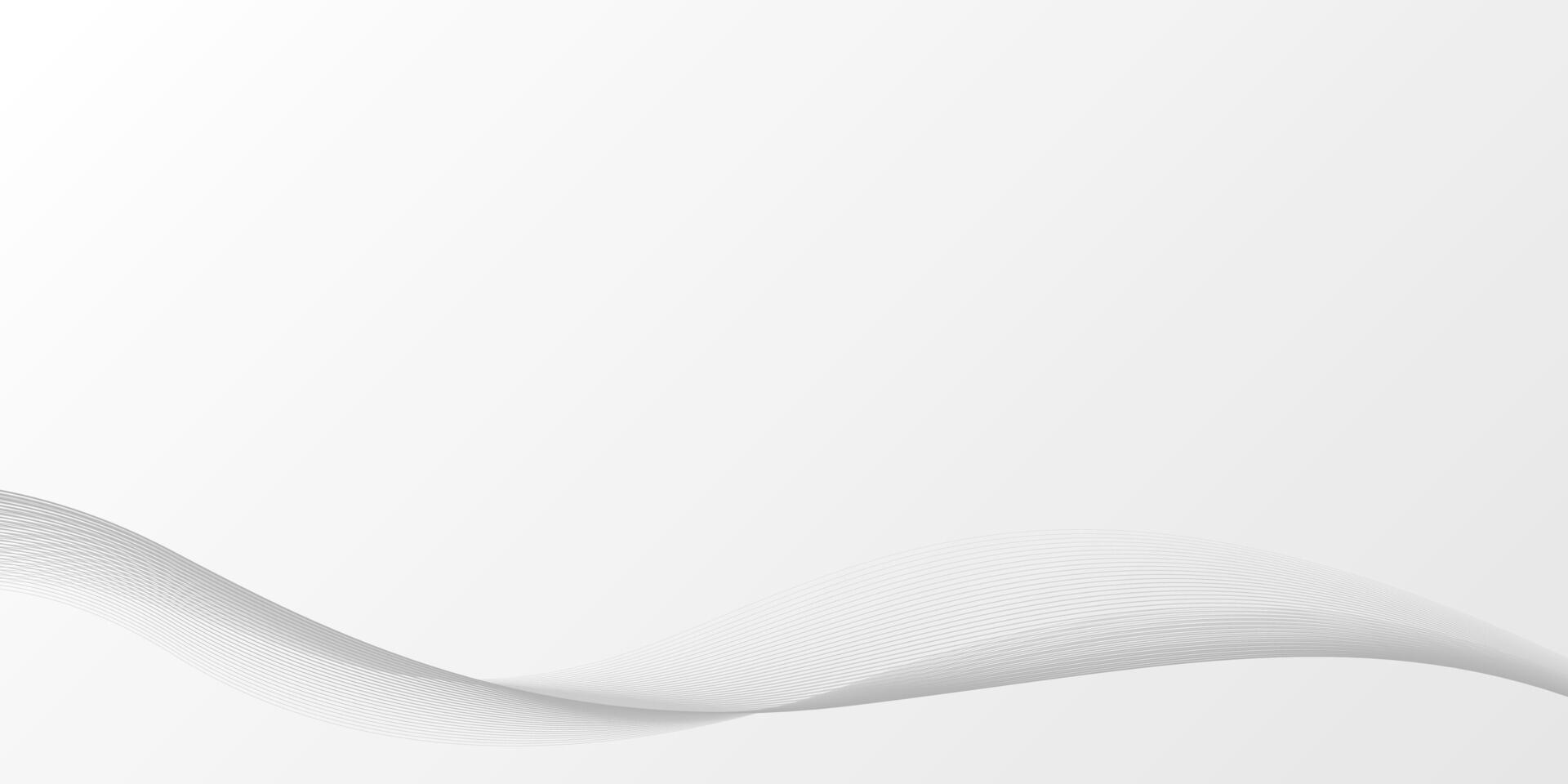 Abstract Clean White Wave Background with Smooth Gradient Layers vector