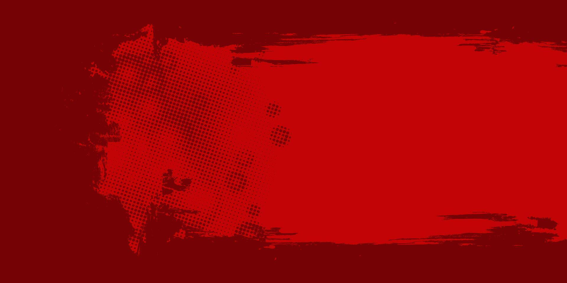 Red Abstract Brush Artwork with Athletic Style and Halftone Details for Posters or Banners vector
