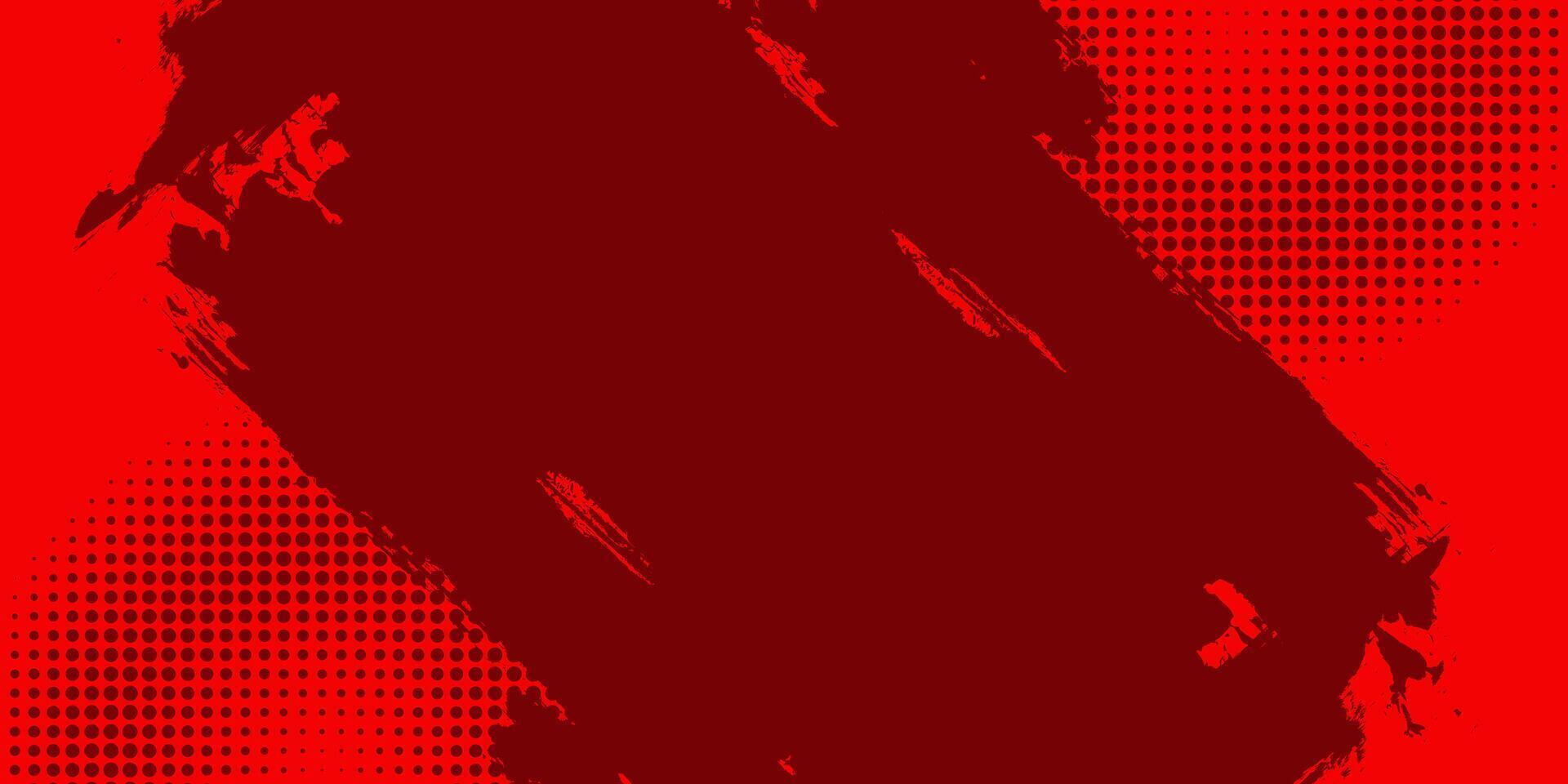 Sporty Red Brush Stroke Texture with Halftone Effect vector