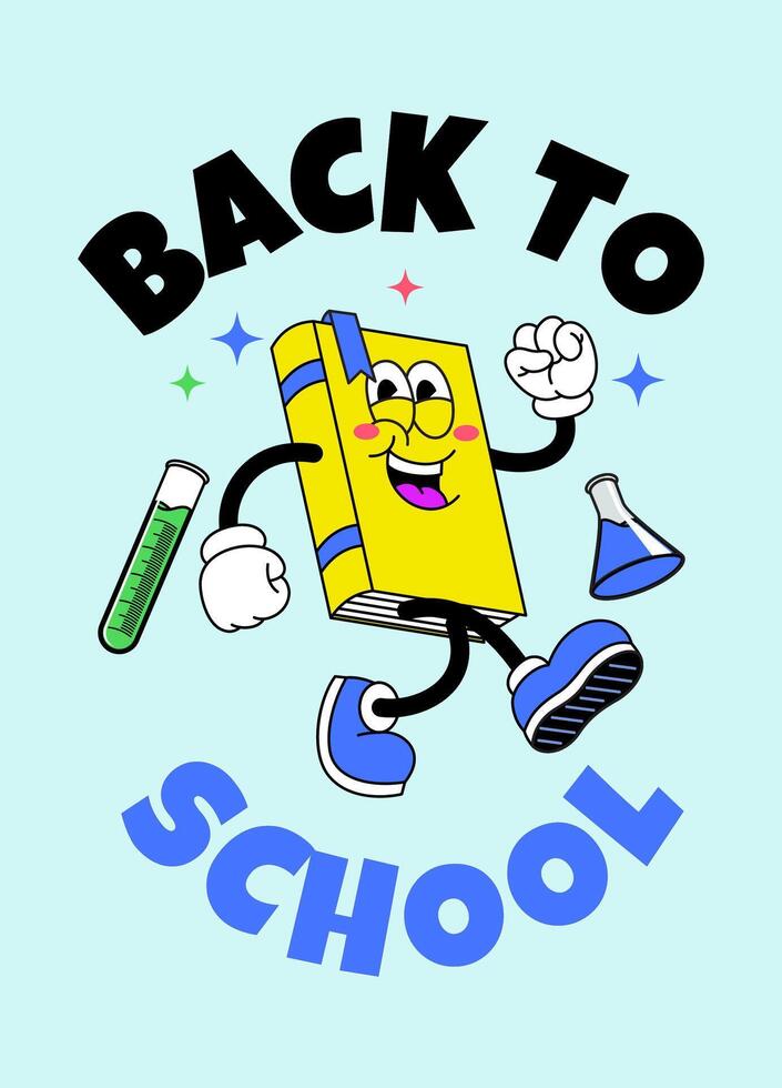 Back to School Cartoon Character Mascot vector