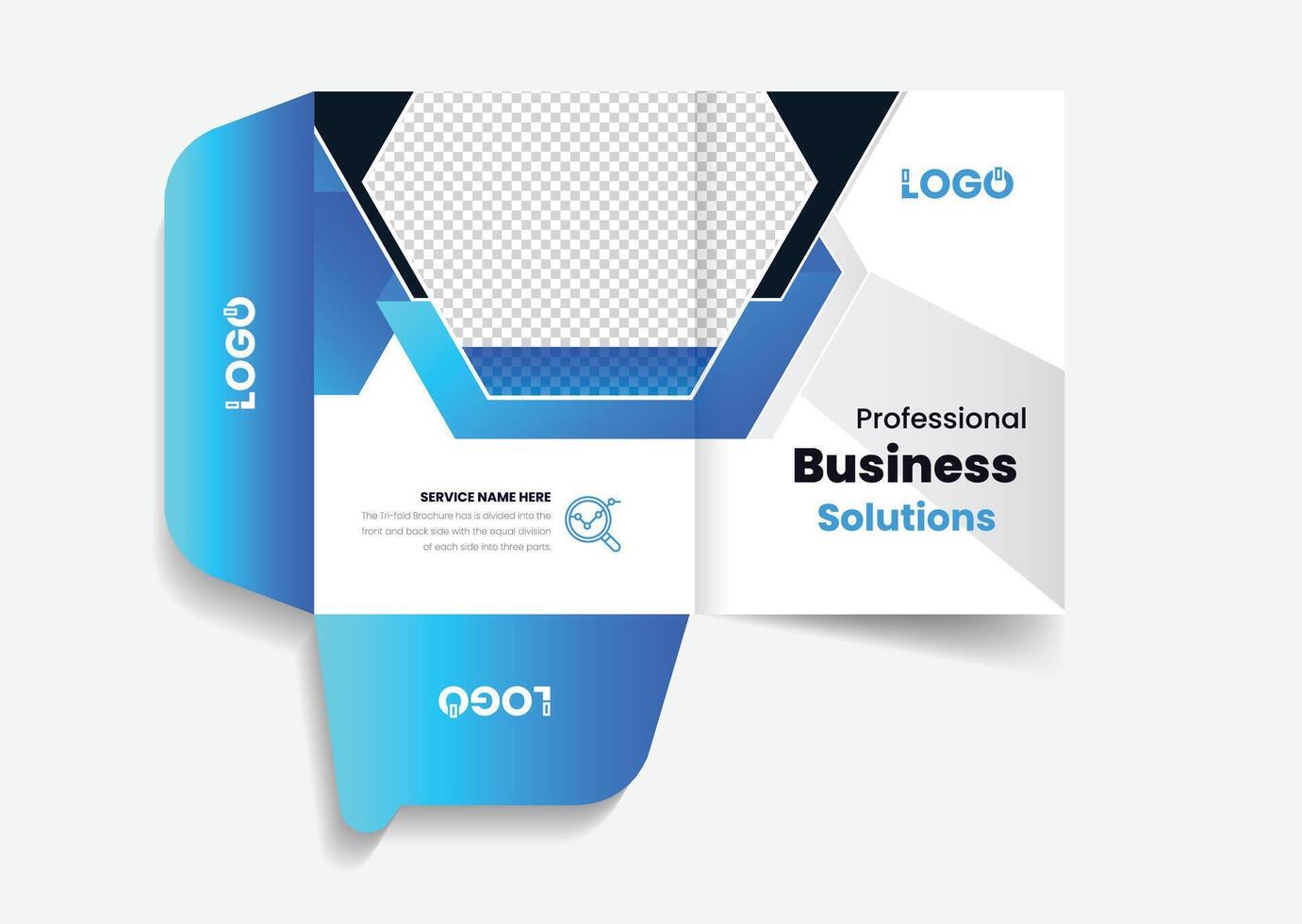 business presentation folder design for your business identity and branding vector