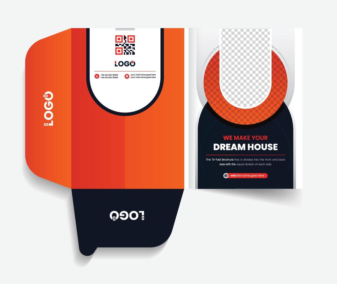 business presentation folder design for your business branding vector