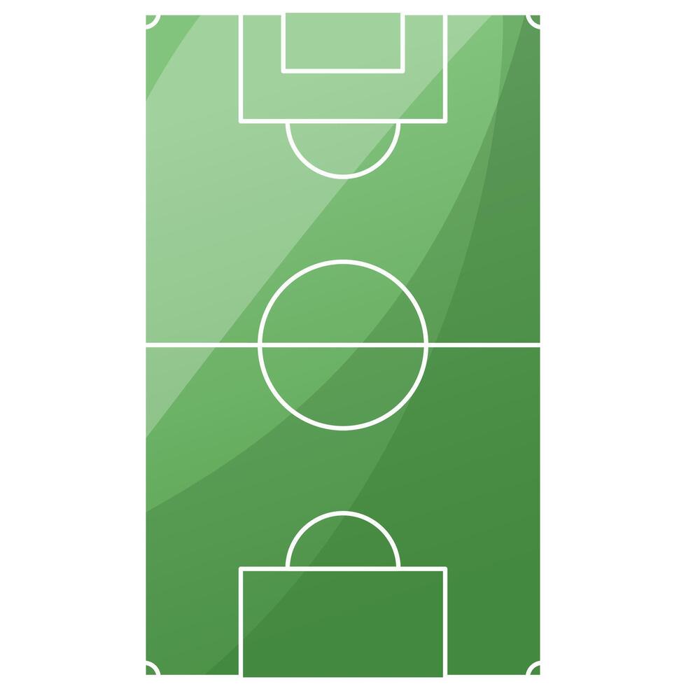 A soccer field with a green background vector