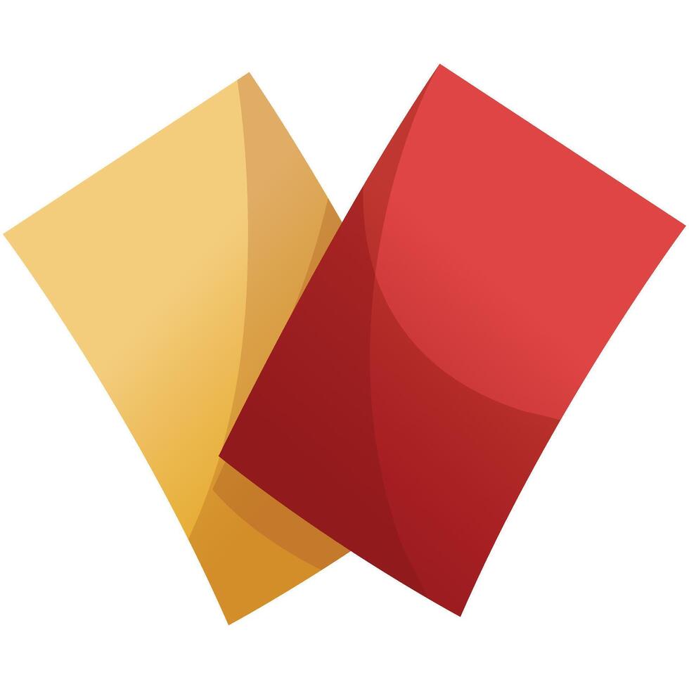 Two red and yellow squares on a white background vector