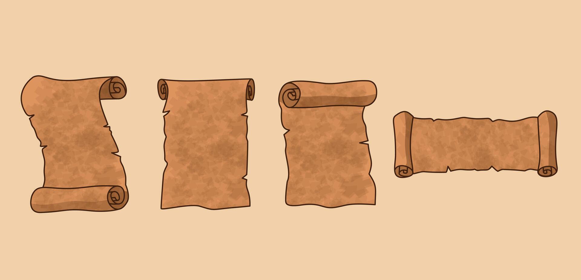 Three scrolls with the word hope written on them vector