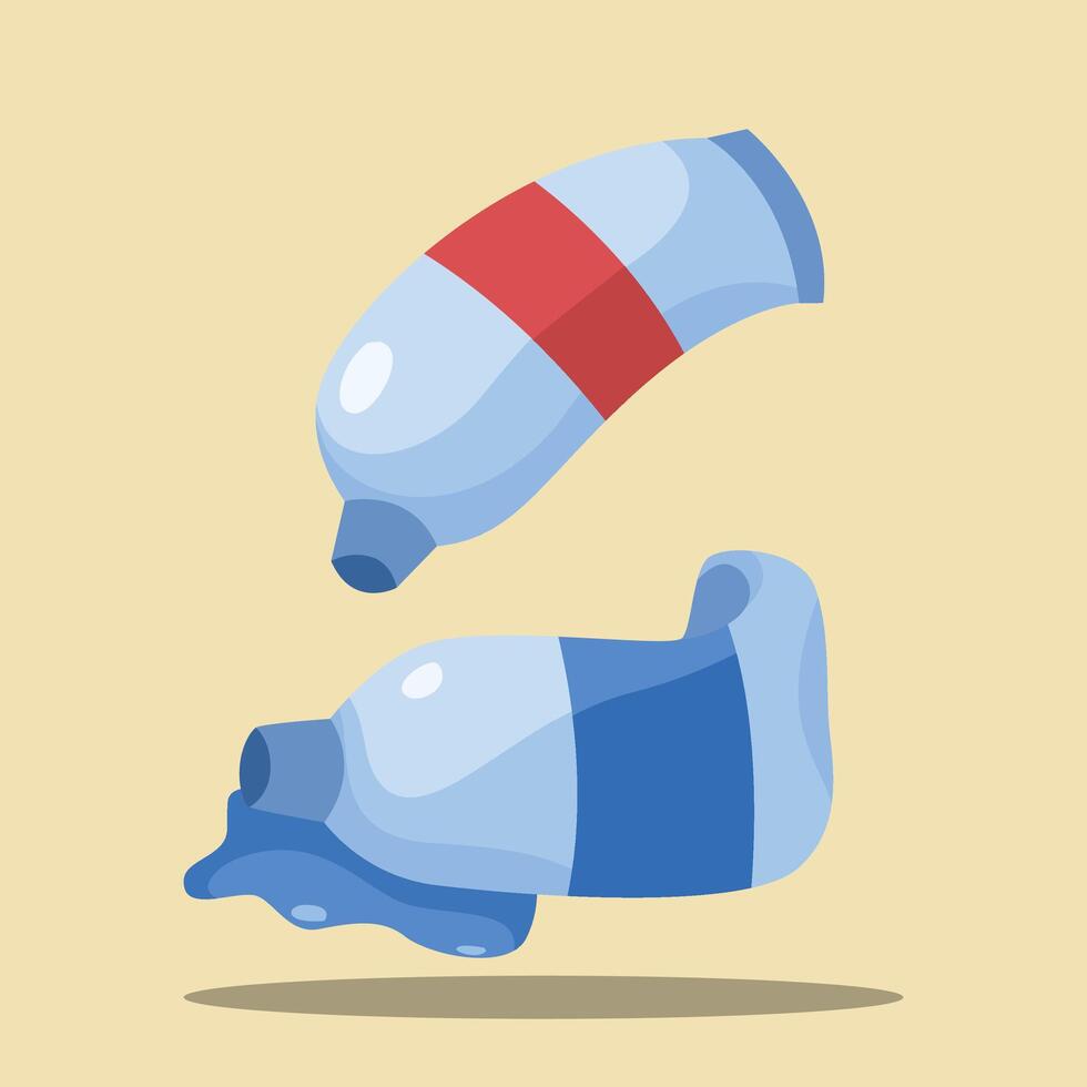 A bottle of water and a bottle of water are next to each other vector