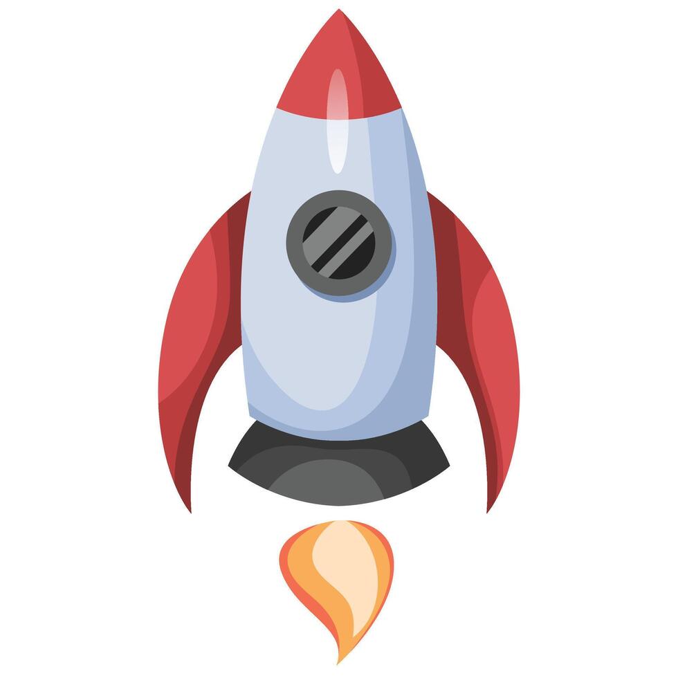Rocket ship icon illustration vector