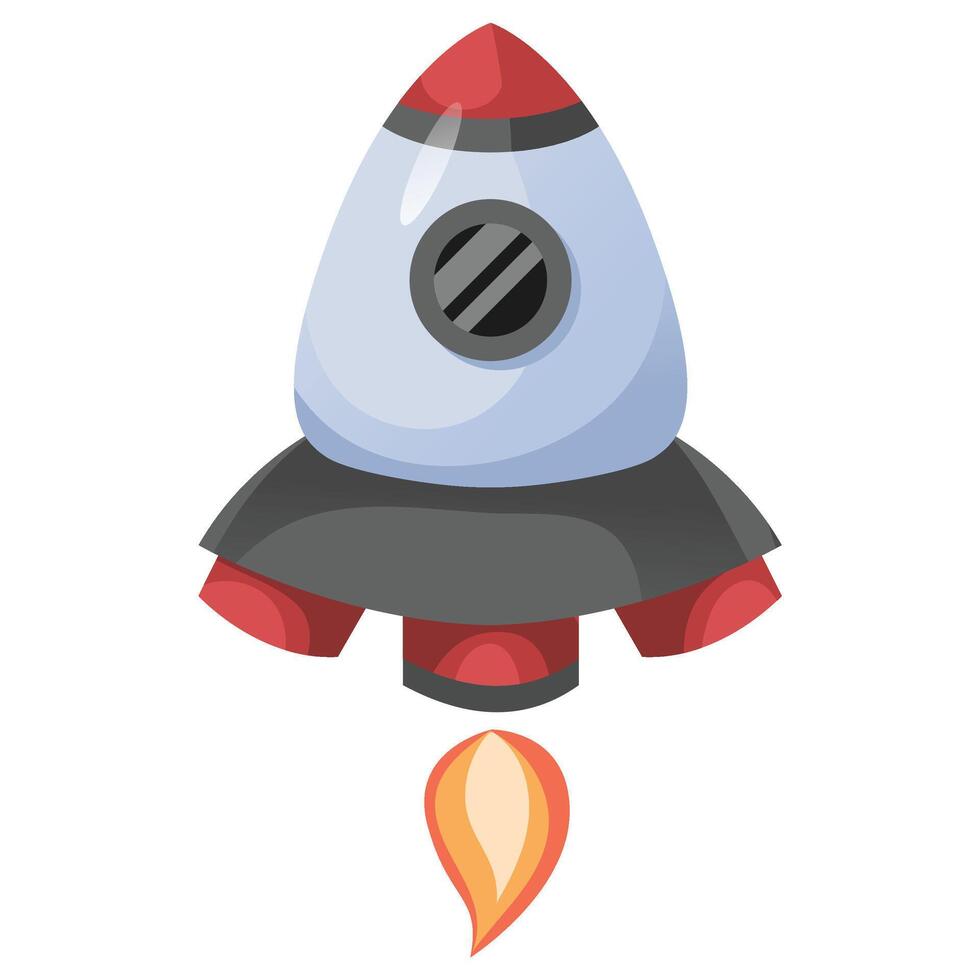 Rocket ship icon vector