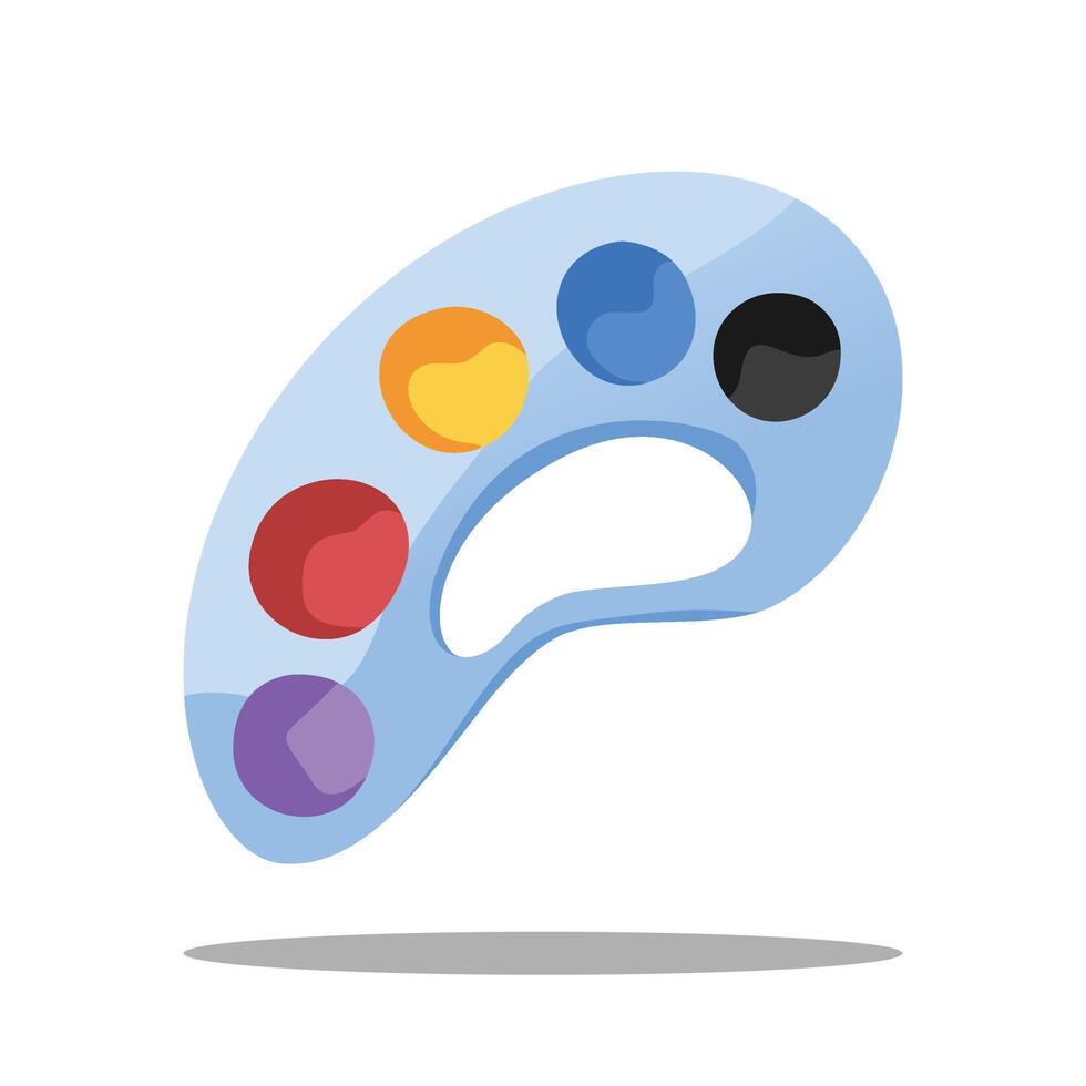 A palette of paint brushes on a white background vector