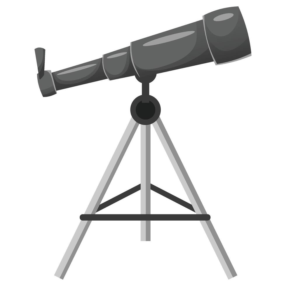 Telescope icon in cartoon style illustration vector