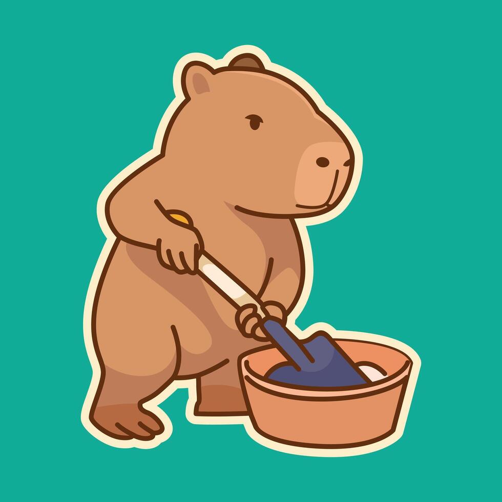 Daily Grind with Capybara vector